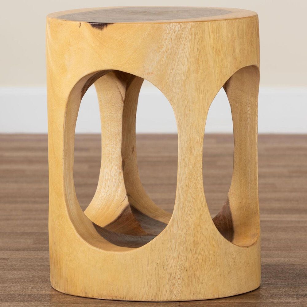 Baxton Studio Kaseko Side Table in Natural Brown, , large