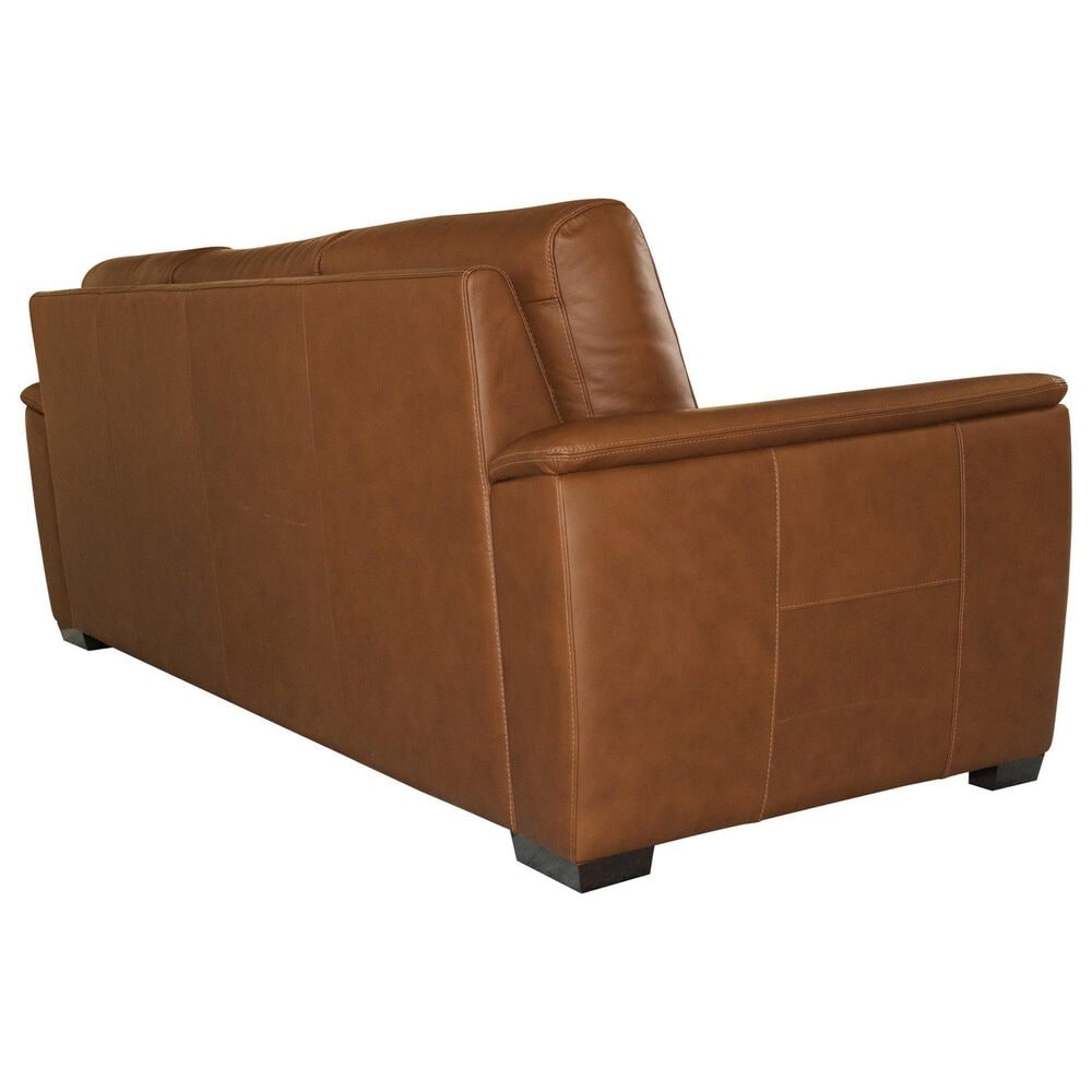 Flexsteel Henry Stationary Leather Sofa and Loveseat Set in Caramel, , large