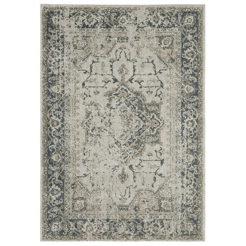 Oriental Weavers Alton Medallion 7"10" x 10"10" Beige and Blue Area Rug, , large