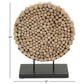 Maple and Jade Abstract Decorative Sculpture with Stand in Oiled Brown and Black, , large
