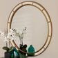 Baxton Studio Ulvi Round Accent Mirror in Antique Gold Leaf, , large