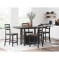 Ashley Wildenauer Counter Height Dining Table in Brown and Satin Black - Table Only, , large