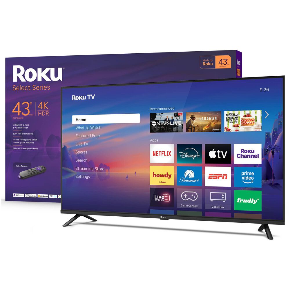 Roku 43" Class Select Series 4K UHD in Black - Smart TV, , large