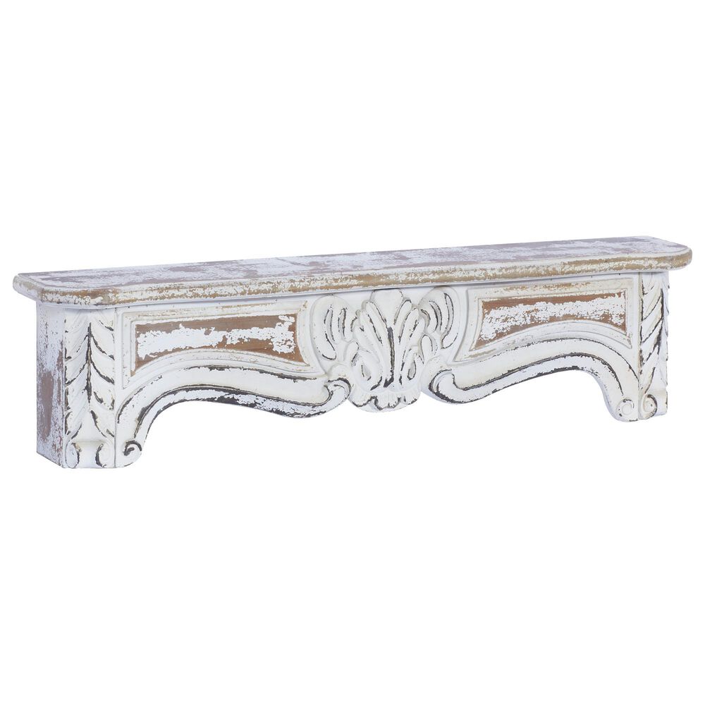 Maple and Jade 36" Wall Shelf in Distressed Sage Green, , large