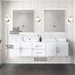 Lexora Home Geneva 80" Double Bathroom Vanity Cabinet Only in Glossy White and 30" LED Mirrors, , large