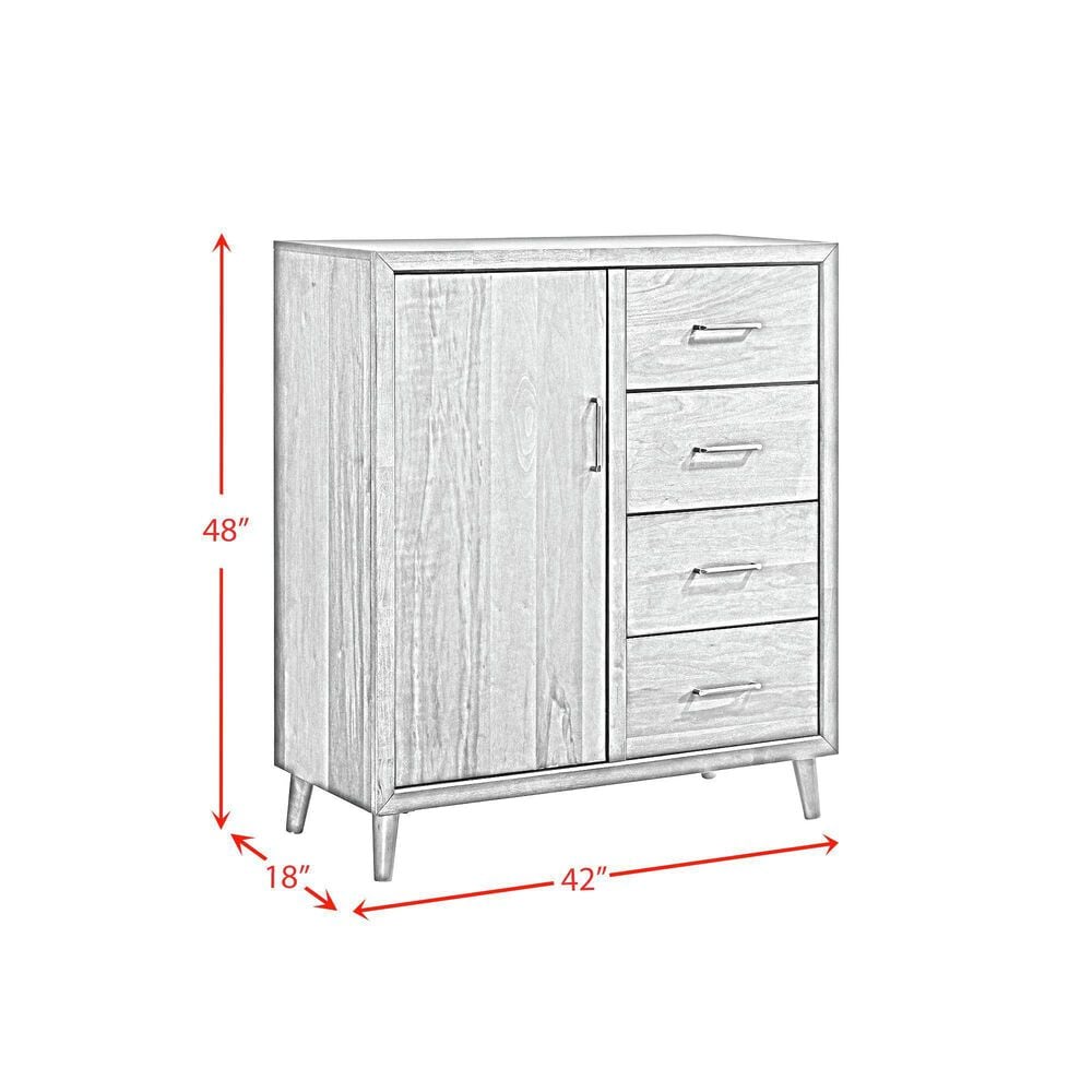 Mayberry Hill Malibu 4-Drawer 1 Door Chest in Walnut, , large