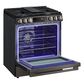 LG 5.8 Cu. Ft. Slide-in Gas Range in PrintProof Black Stainless Steel, , large