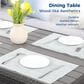Hearth and Haven 7-Piece Outdoor Dining Set with Grey Cushion in Brown, , large