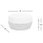 Hearth and Haven Willow 25" Round Patio Ottoman with Golden Brown Wicker Frame in Beige, , large