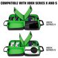 USA Gear S Series Console Case for Xbox Series S, Xbox X in Black and Green, , large