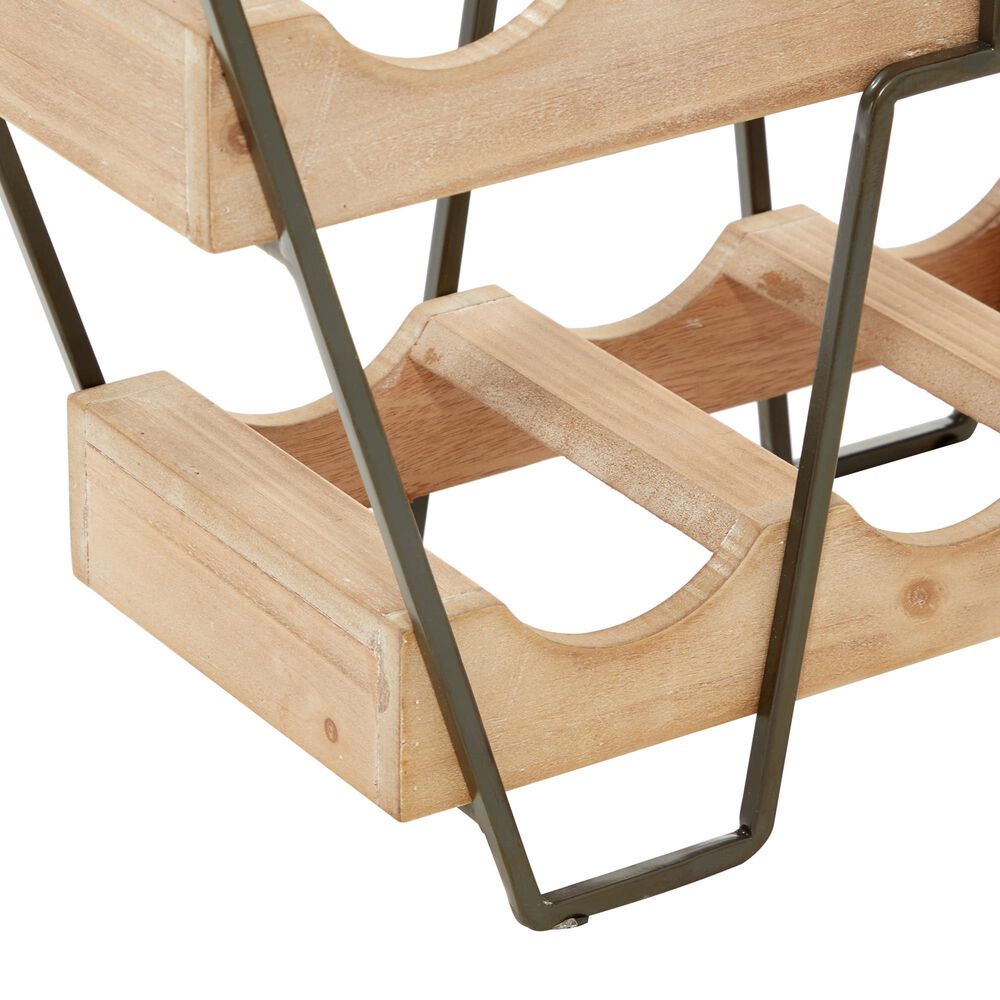 Maple and Jade 14&quot; Wood Wine Rack in Brown, , large