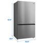 Midea 23 Cu. Ft. Counter-Depth Bottom-Freezer Refrigerator in Stainless Steel, , large