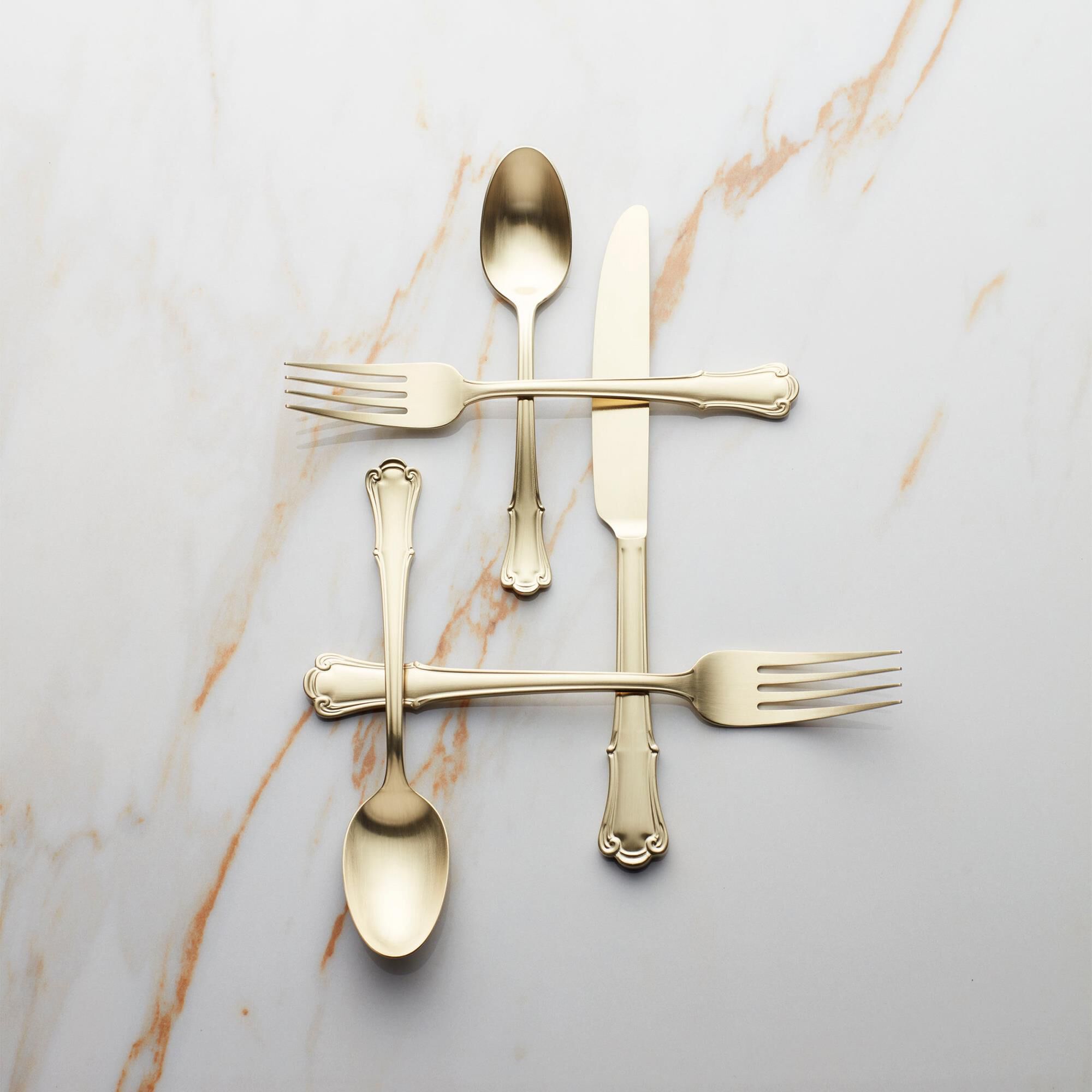 Oneida James Street 20-Piece Flatware Set in Champagne