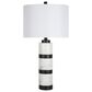 Classy Art Wholesalers Marble Harmony Table Lamp in Matte Black and White, , large