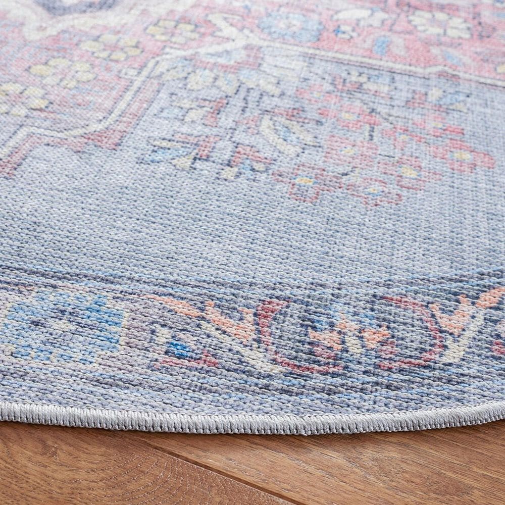 Safavieh Serapi 6&#39;7&quot; Round Ivory and Blue Area Rug, , large