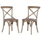 Linon Home Decor Helia Side Chair in Weathered Grey Wash (Set of 2), , large