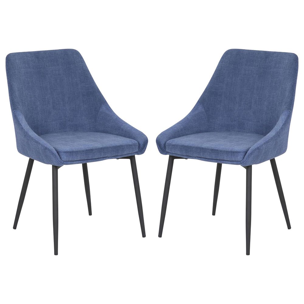 Lumisource Diana Dining Chair in Blue/Black (Set of 2), , large