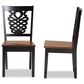 Baxton Studio Gervais Side Chair in Dark Brown and Walnut Brown (Set of 2), , large