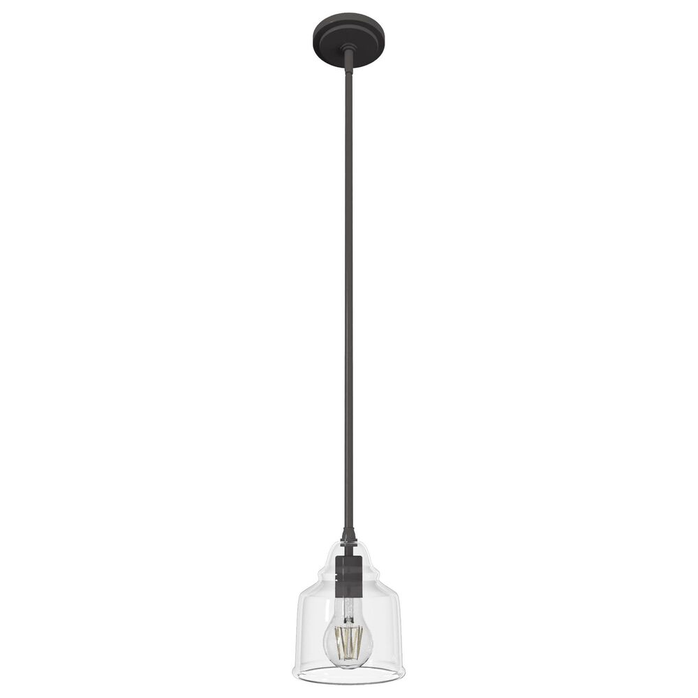Hunter Dunshire 12" 1-Light Medium Pendant with Seeded Shade in Noble Bronze, , large