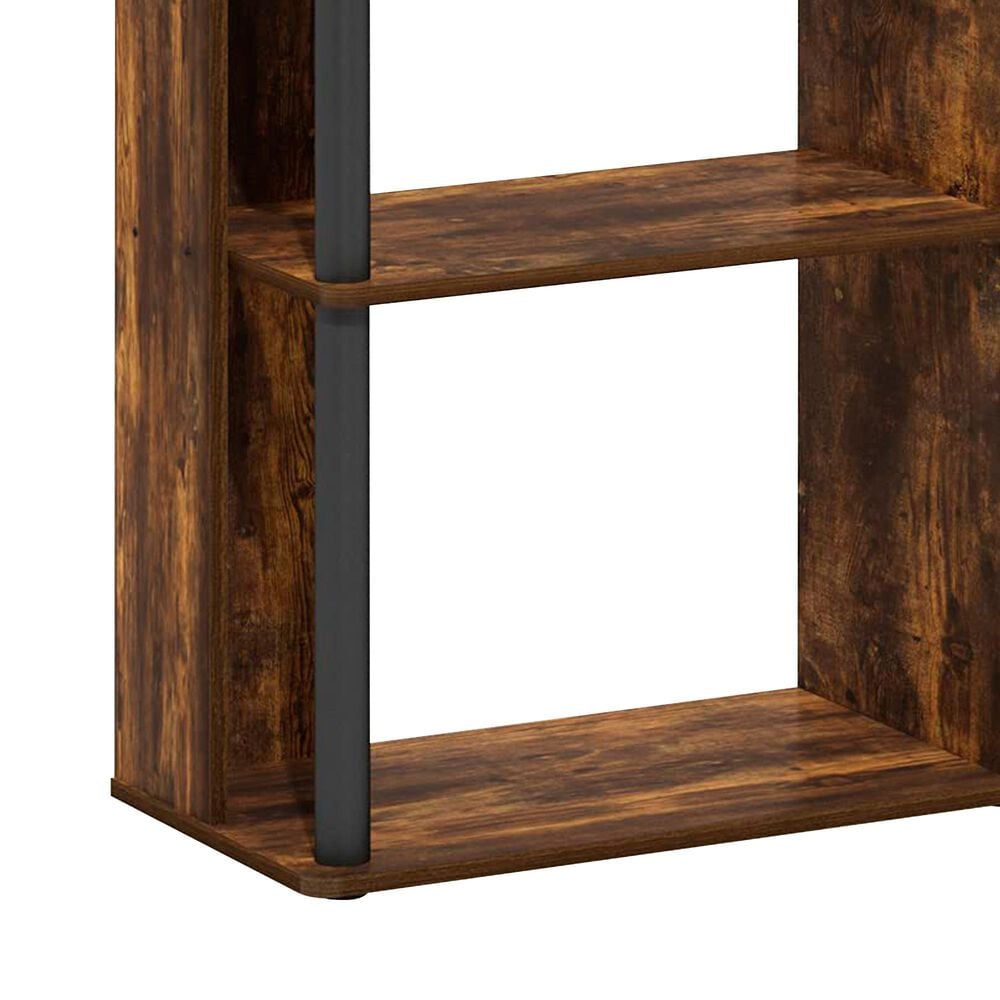 HOMLUX 58" TV Stand in Amber Pine and Black, , large