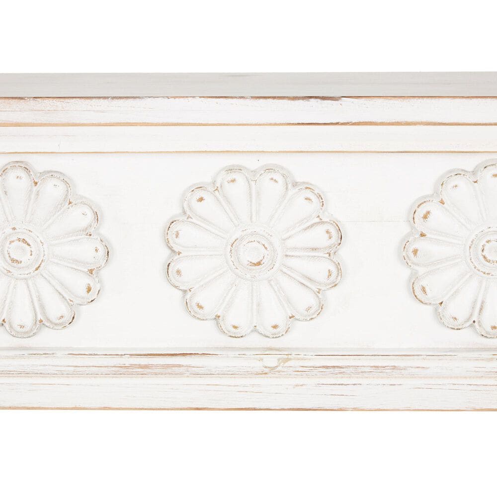 Maple and Jade 60&quot; Wall Shelf in Distressed White and Brown, , large