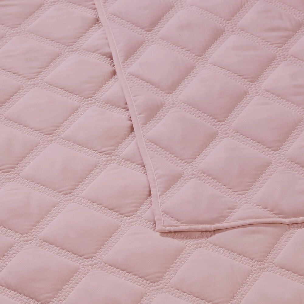 Pem America Truly Soft Everyday 3-Piece Full/Queen Quilt Set in Blush, , large