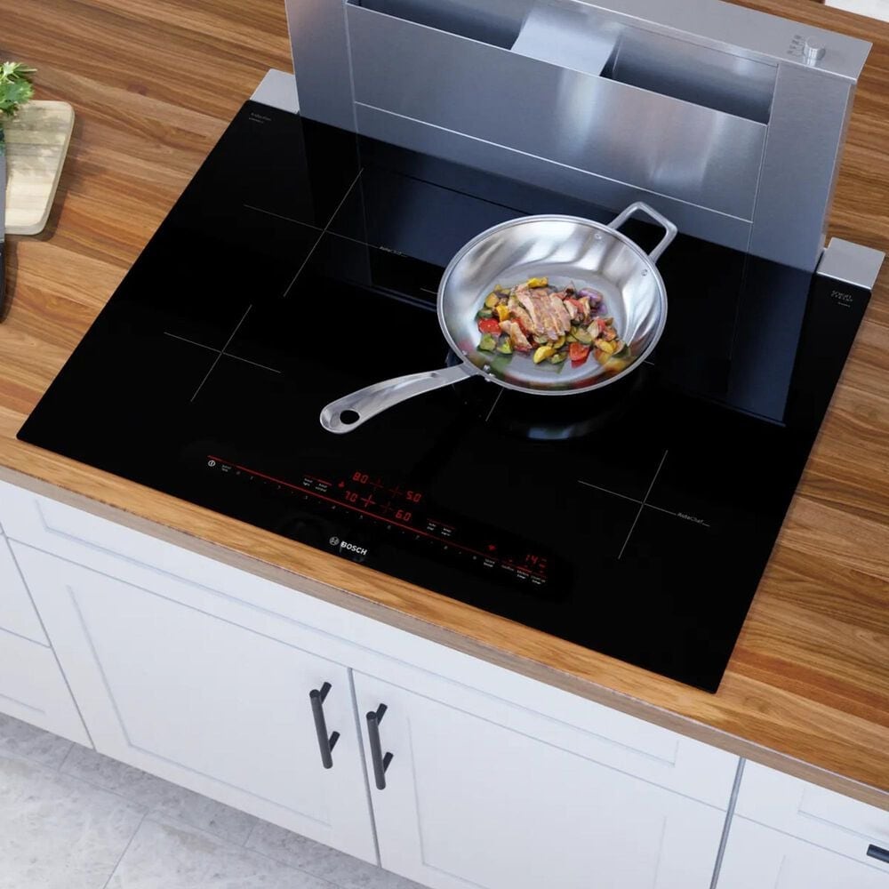 Bosch 800 Series 30&quot; Induction Electric Cooktop without Frame in Black, , large