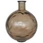Maple and Jade Ribbed Decorative Vase in Tinted Brown, , large