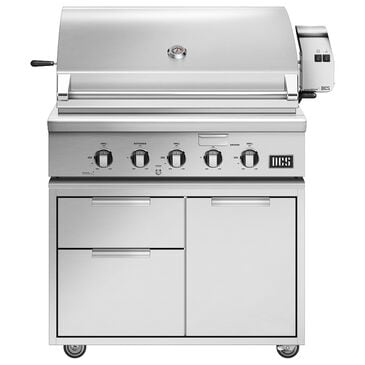 DCS 36" Liquid Propane Gas Grill with Cart in Stainless Steel, , large