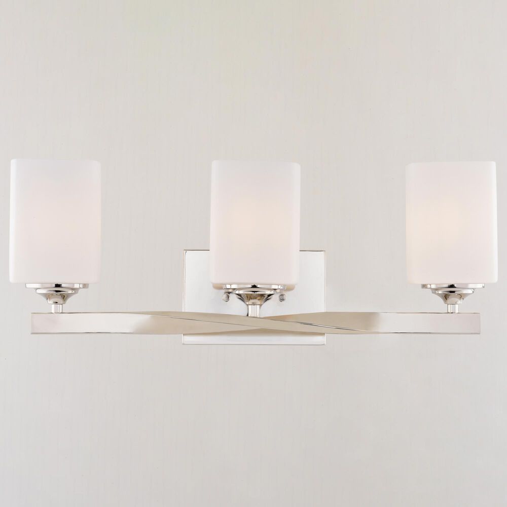 Vaxcel Robey 3-Light Bathroom Vanity in Polished Nickel, , large