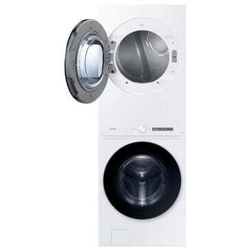 Samsung Bespoke 4.6 Cu. Ft. Washer and 7.6 Cu. Ft. Electric Dryer Stack Laundry in White, , large