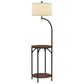 Timberlake Lavish Home Floor Lamp with End Table in Dark Brown, , large