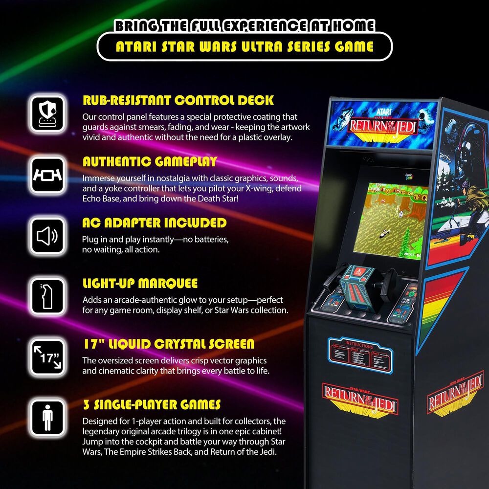 Arcade1Up Atari Star Wars Ultra Series Arcade Machine in Multicolor, , large