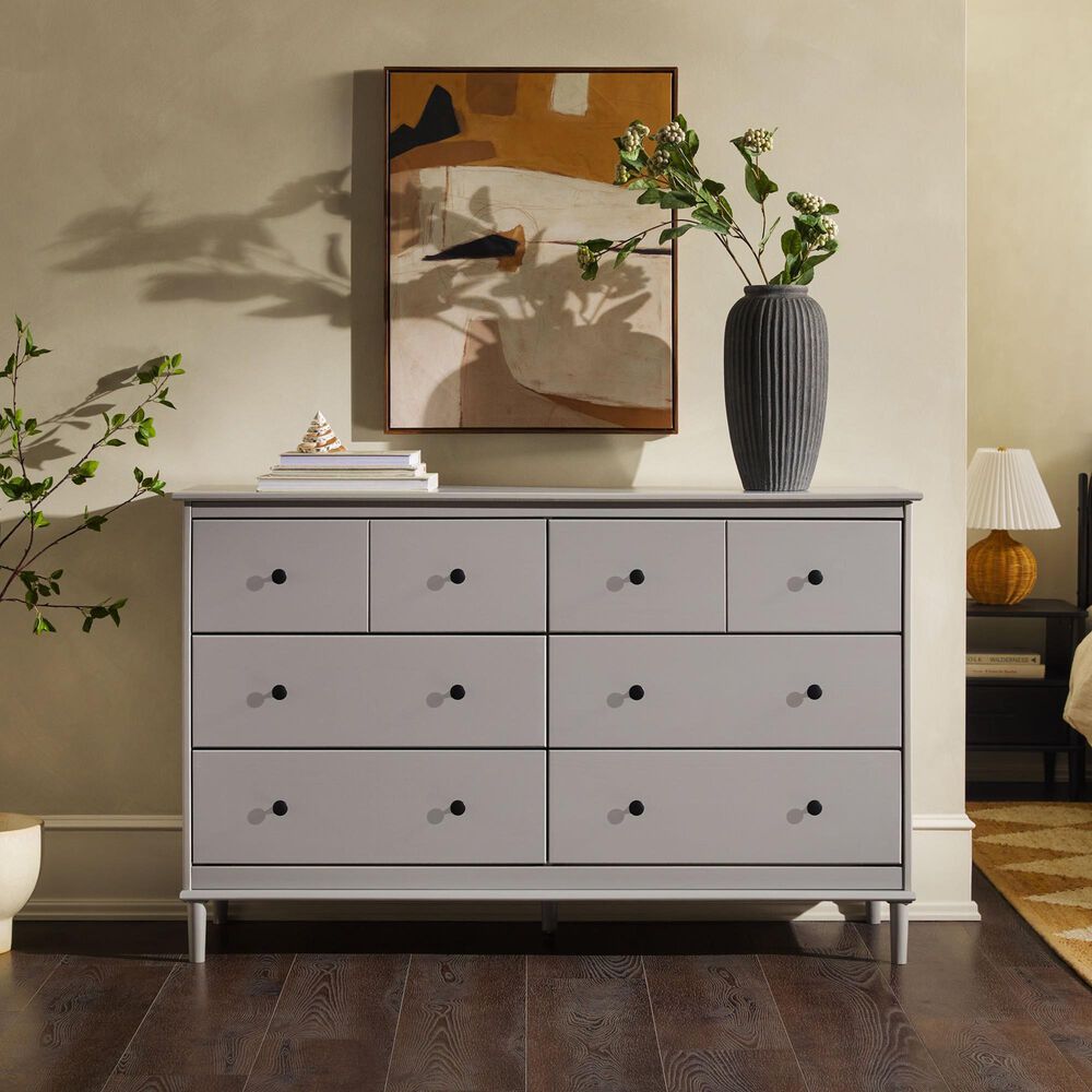Walker Edison Spencer 6-Drawer Dresser in Grey, , large