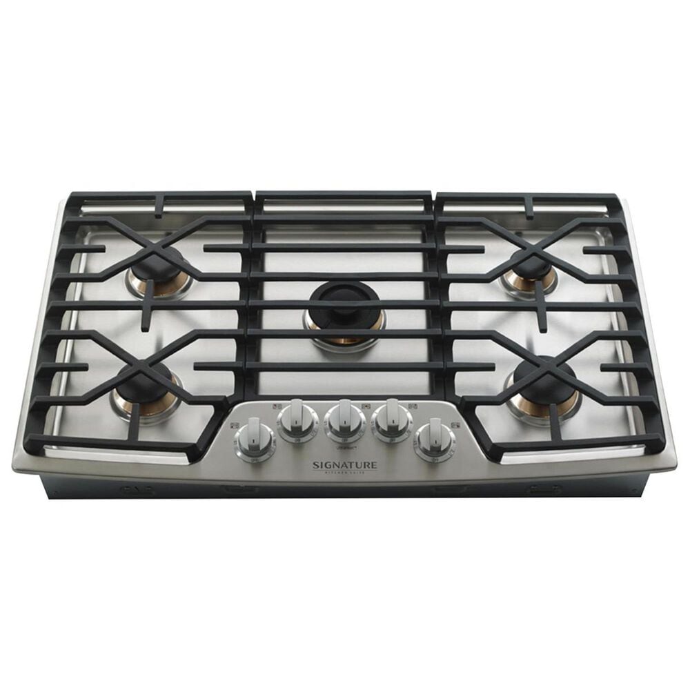 Signature Kitchen Suite 30" Gas Cooktop with Red LED Knob in Stainless Steel, , large