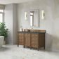 James Martin Brittany 60" Single Bathroom Vanity in Pecan with 3 cm Parisien Bleu Silestone Top, Rectangular Sink and FreePower Wireless Charger, , large