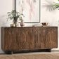Classic Home Holmes Mango Wood 4-Door Buffet in Artisan Brown, , large