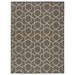 Nourison Horizon HOZ01 Charcoal 6" x 9" Indoor/Outdoor Area Rug, , large