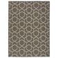 Nourison Horizon HOZ01 Charcoal 6" x 9" Indoor/Outdoor Area Rug, , large