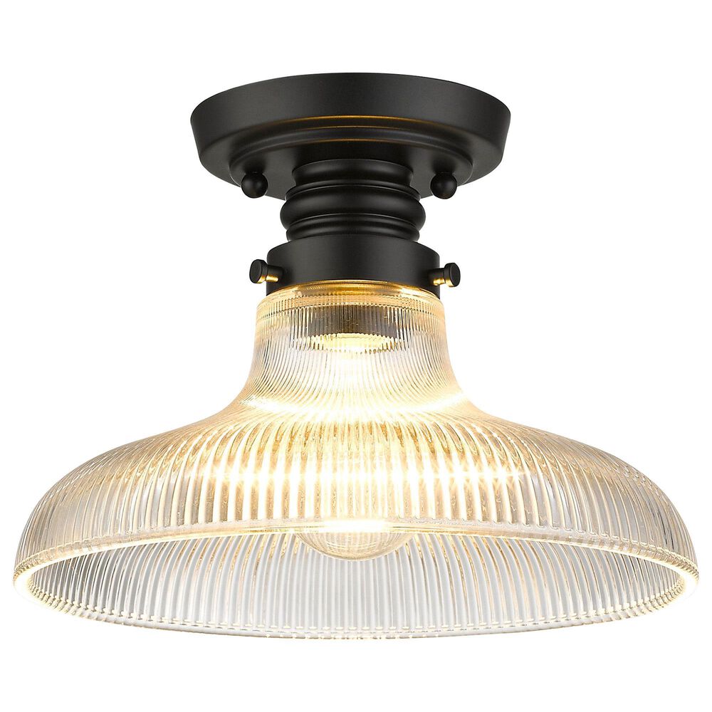 Golden Lighting Clary Flush Mount in Matte Black, , large