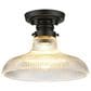 Golden Lighting Clary Flush Mount in Matte Black, , large