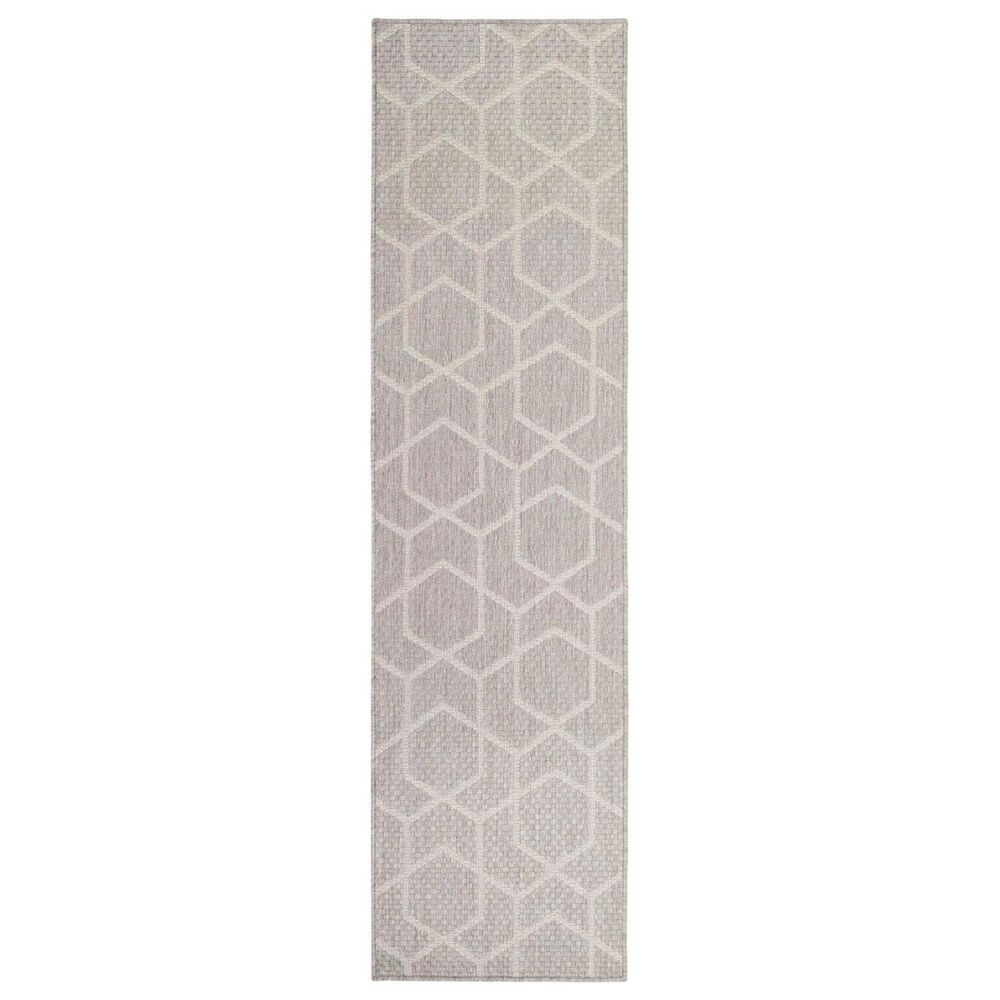 Nourison Horizon HOZ01 Grey 2&#39; x 6&#39; Indoor/Outdoor Runner, , large