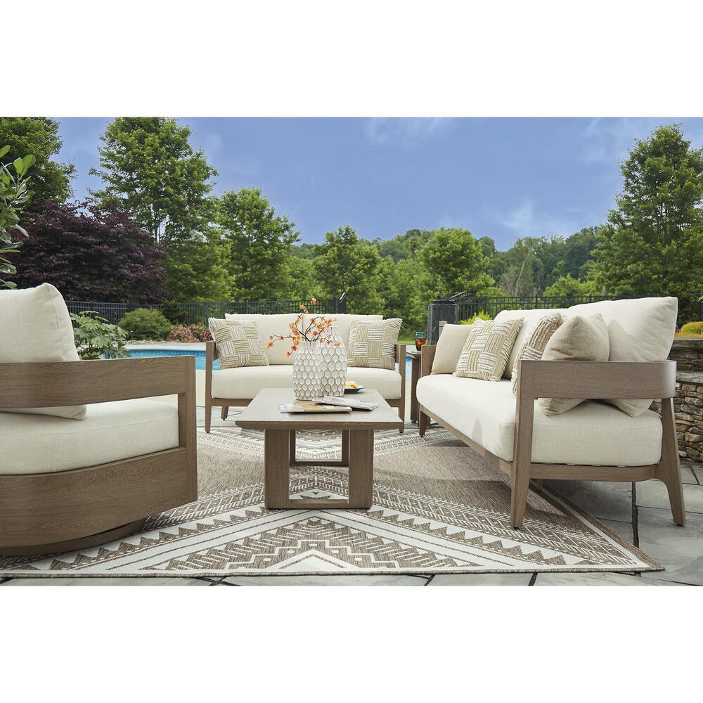 Ashley Serene 4-Piece Patio Conversation Set in White, , large