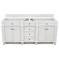 James Martin Vanities Bristol 72" Double Bathroom Vanity in Bright White with 3 cm White Zeus Quartz Top and Rectangular Sinks, , large