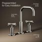 Kohler Purist Widespread Bathroom Sink Faucet with Cross Handles and High Gooseneck Spout in Vibrant Polished Nickel, , large