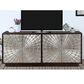 Simeon Collection Crossings Palace 78" TV Console in Silver Clad and Antique Walnut, , large