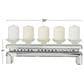 Maple and Jade 5-Plate Decorative Candelabra with Mirrored Accents in Silver and Clear, , large