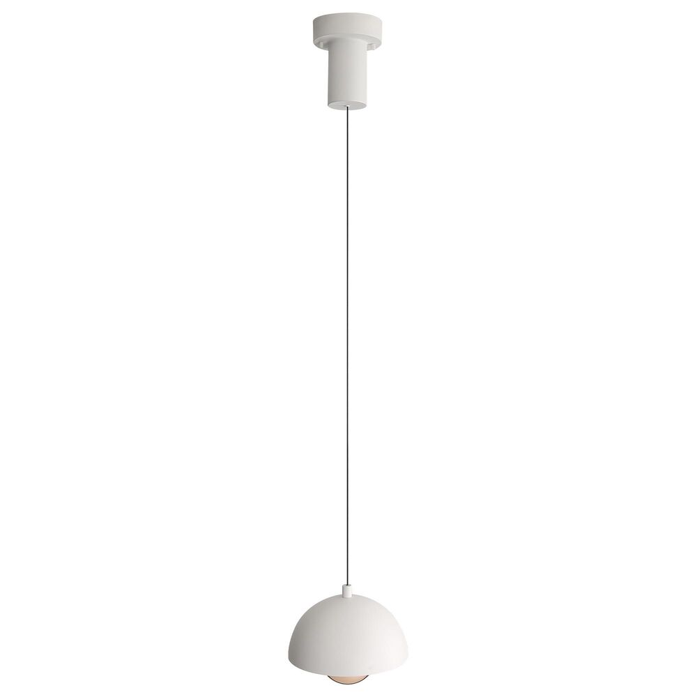 Golden Lighting Vintra LED 1-Light Pendant in Sand White with Copper, , large