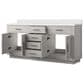 Lexora Home Abbey 72" Double Bathroom Vanity in White Oak with 2 cm White Cultured Marble Top and Rectangular Sinks, , large