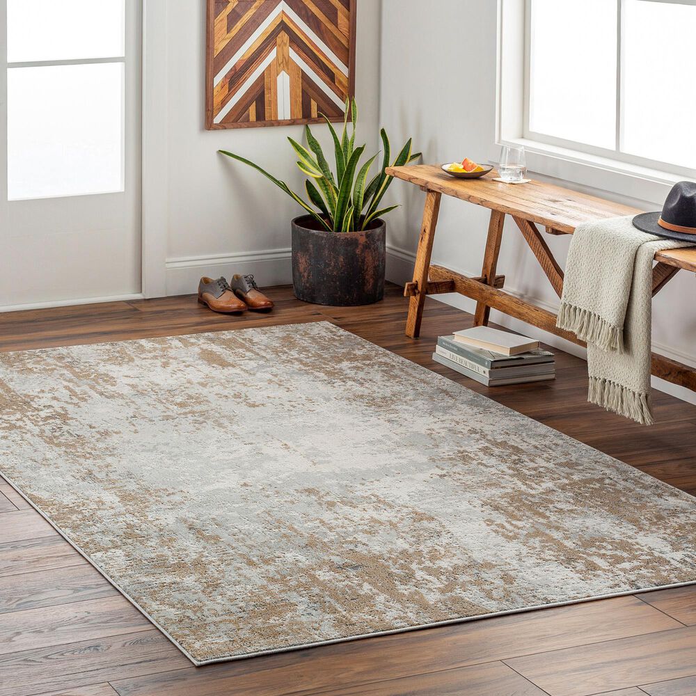 Surya Alpine 7&#39;10&quot; x 10&#39;2&quot; Ivory, Tan, Gray, Light Gray, Off-White and Charcoal Area Rug, , large